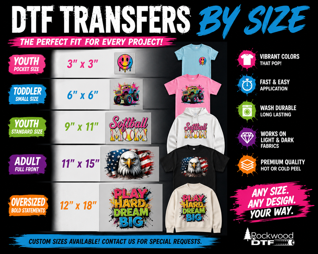 DTF Transfers by Size