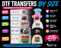DTF Transfers by Size